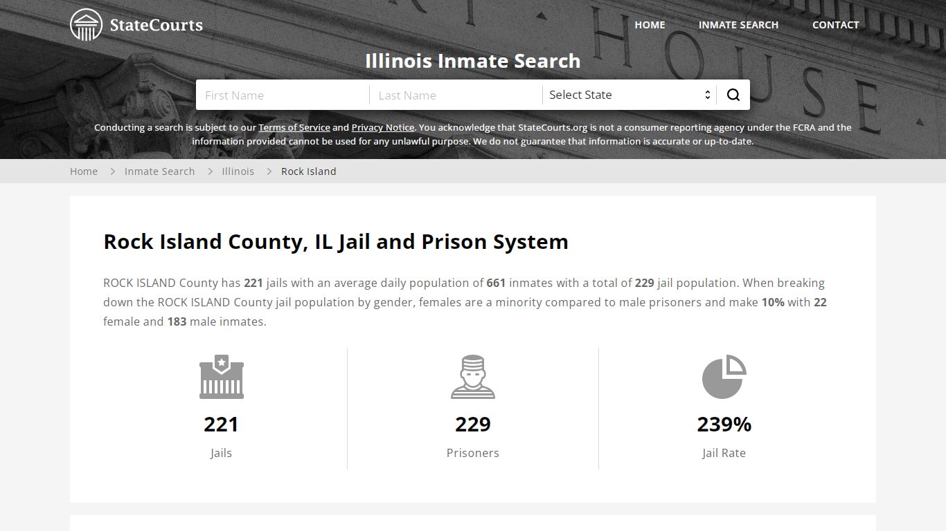 Rock Island County, IL Inmate Search - StateCourts